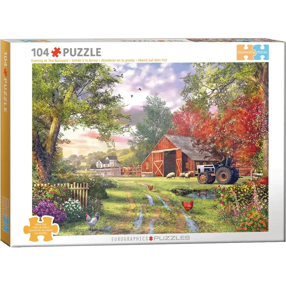 Evening at the Barnyard 104 Connecting Pieces Jigsaw Puzzle Eurographics (ONLINE ORDER ONLY)