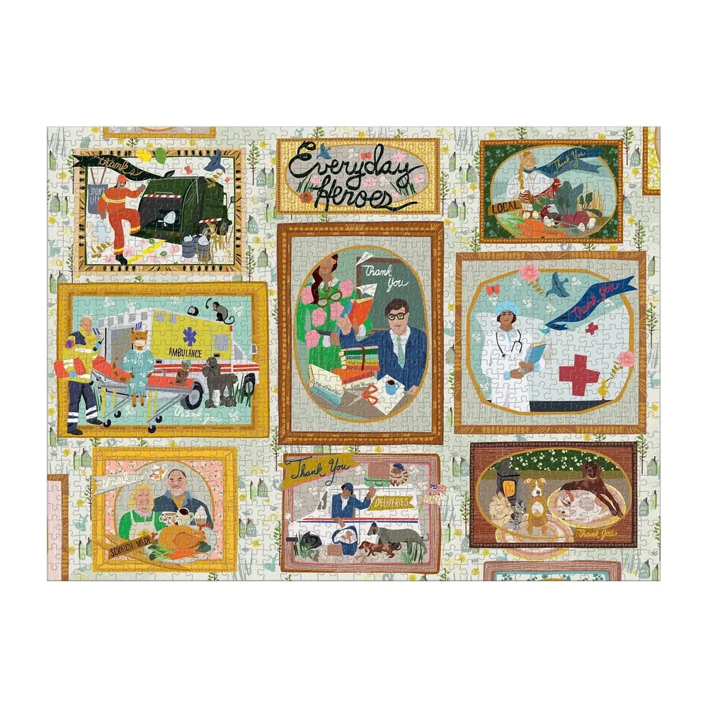 Everyday Heroes 1000 Piece Jigsaw Puzzle Galison (ONLINE ORDER ONLY)