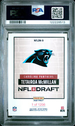 Graded 2025 Panini Instant Tetairoa McMillan #NFLDN9 NFL Draft Night Rookie RC Football Card PSA 9 Mint (ONLINE ORDER ONLY)