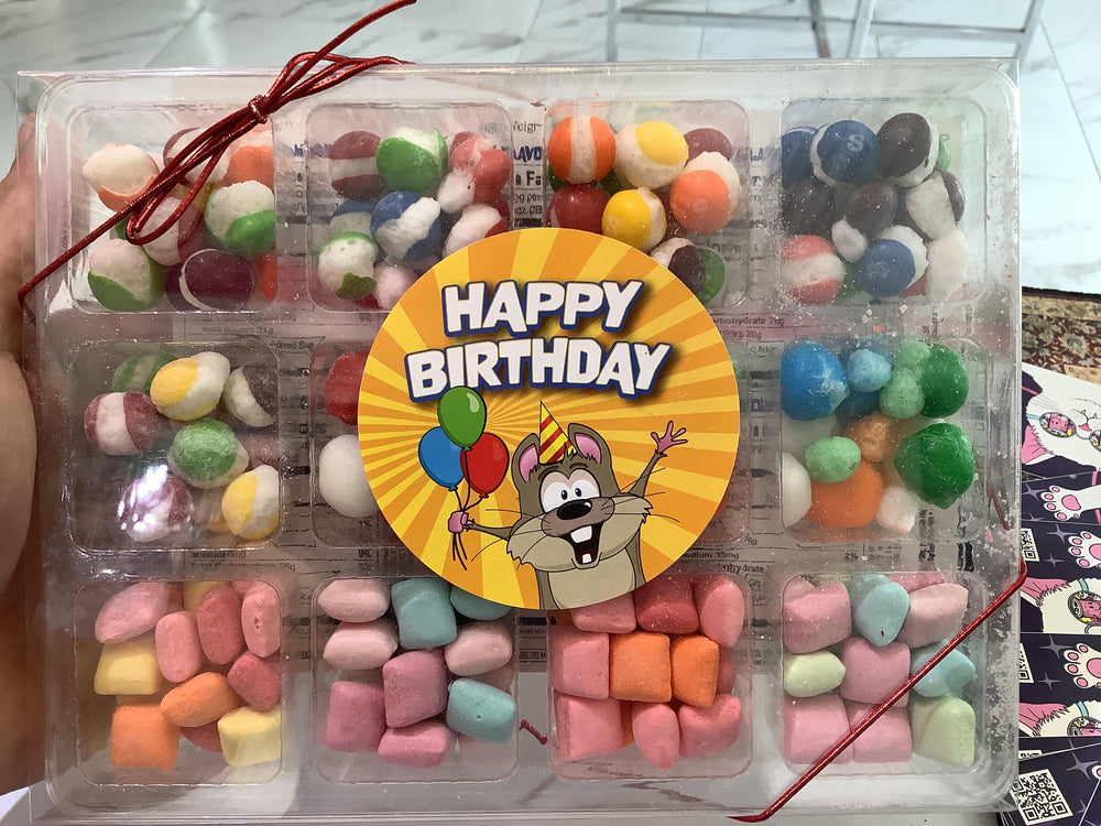 Uptop Treats Happy Birthday Assorted Freeze Dried Candy Tackle Box (ONLINE ORDER ONLY)