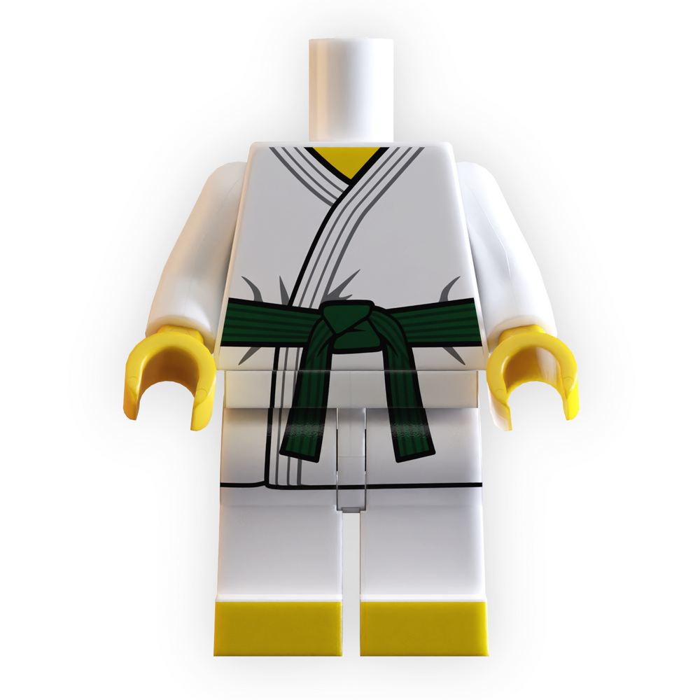 Green Belt Karate Minifig Body (ONLINE ORDER ONLY)