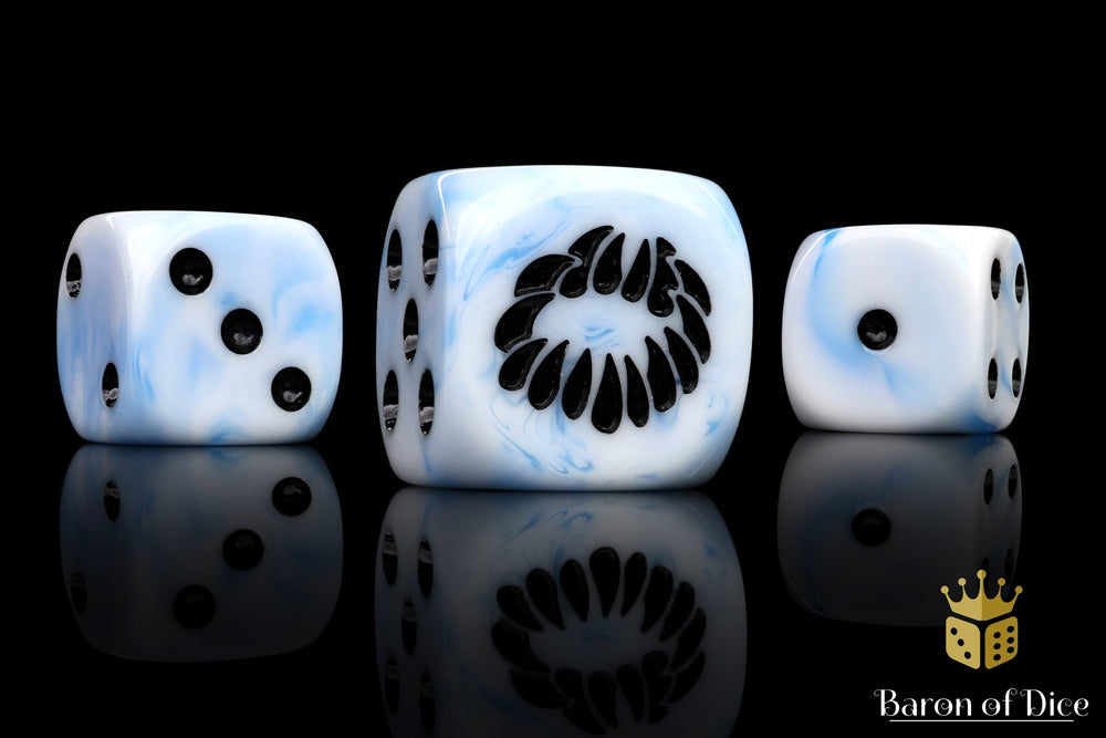 Fanged Maw Dice - White Ice (ONLINE ORDER ONLY)