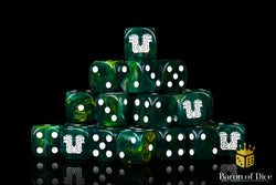 Twin Headed Lizard Dice - Green & Gold (ONLINE ORDER ONLY)