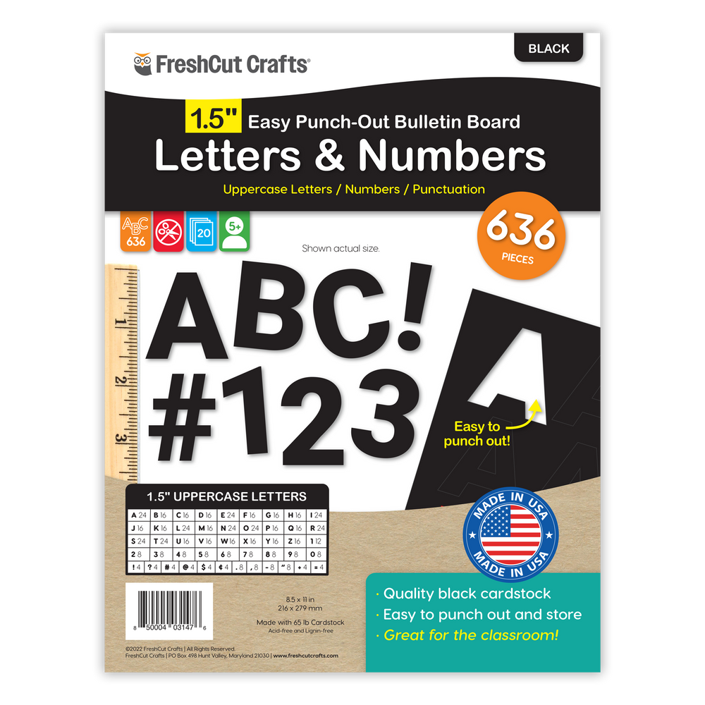 Bulletin Board Letters – 1.5 inch (ONLINE ORDER ONLY)