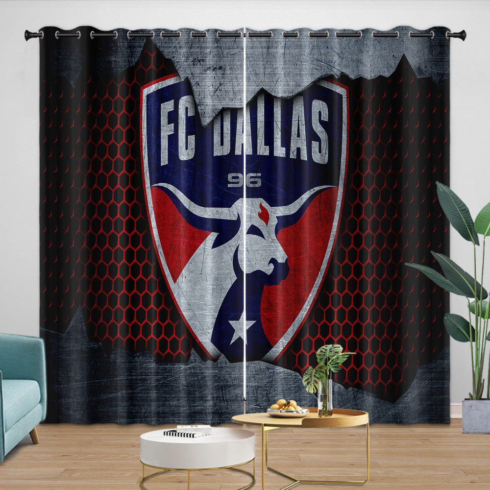 FC Dallas Curtains Blackout Window Drapes Room Decoration (Online Order Only)