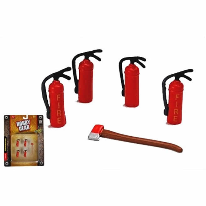 FEX17017 Fire Extinguishers and Axe 1/24th Scale Tools Phoenix Toys (ONLINE ORDER ONLY)