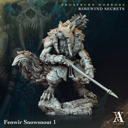 3D Printed Archvillain Games Frostburn Horrors Rimewind Secrets - Fenwir Snowsnout 28mm 32mm D&D (Online Only)