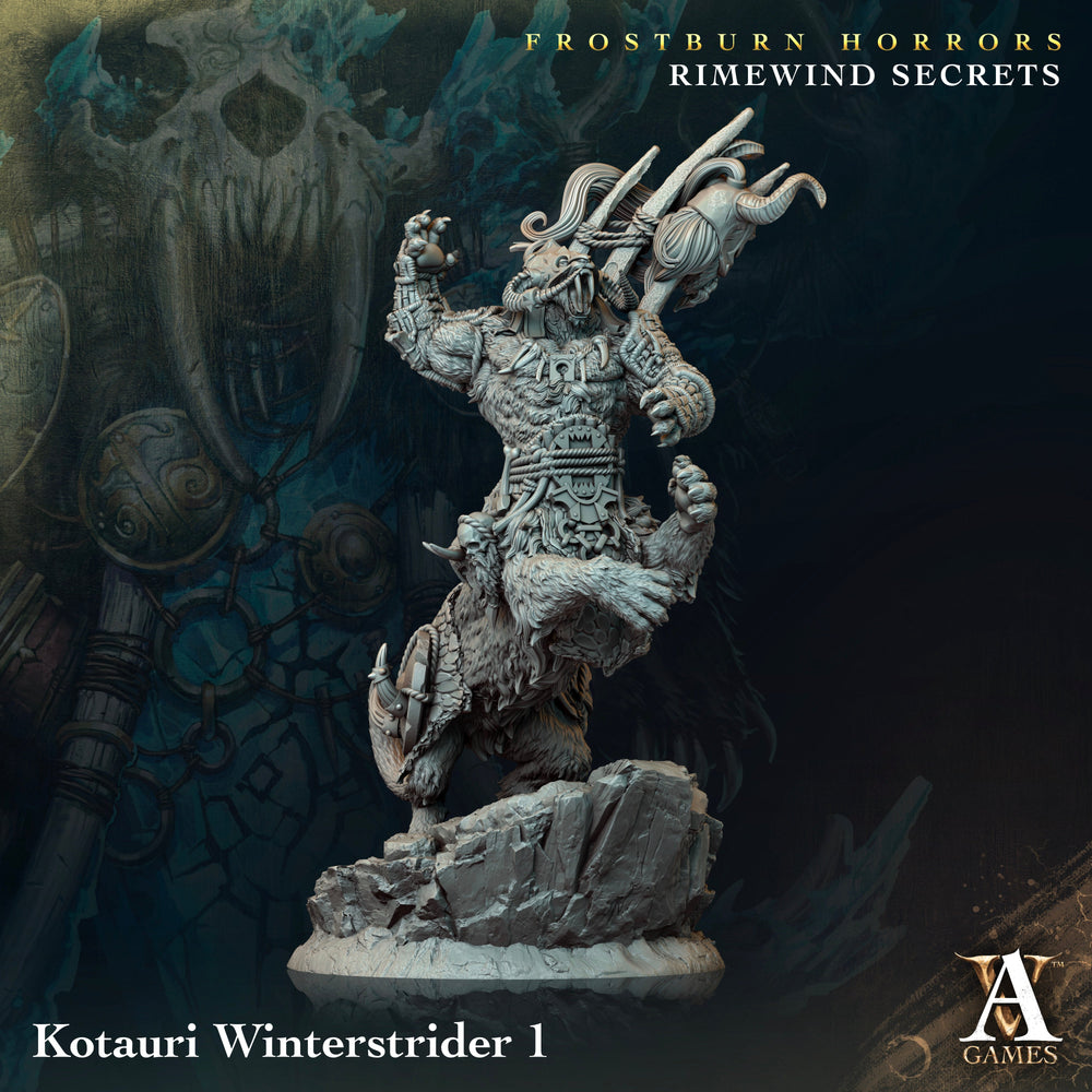 3D Printed Archvillain Games Frostburn Horrors Rimewind Secrets - Kotauri Winterstrider 28mm 32mm D&D (Online Only)