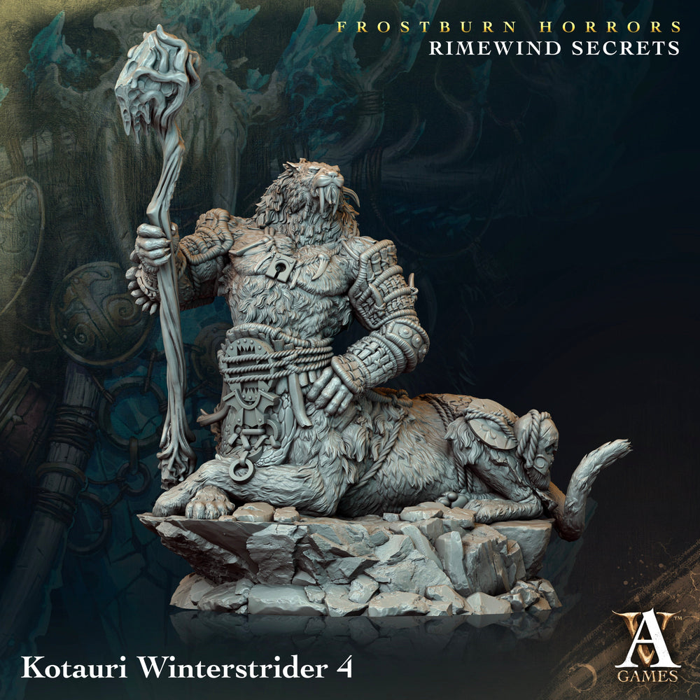 3D Printed Archvillain Games Frostburn Horrors Rimewind Secrets - Kotauri Winterstrider 28mm 32mm D&D (Online Only)