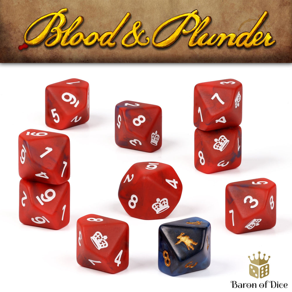 Blood & Plunder: English - Official Dice Set (ONLINE ORDER ONLY)