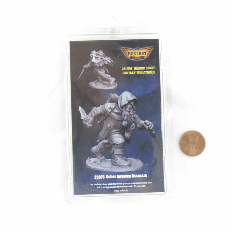 FLM28076 Usher Dwarven Assassin Figure Kit 28mm Heroic Scale Miniature Unpainted (ONLINE ORDER ONLY)