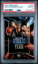 Graded 2024 Topps Now Stephon Castle/Victor Wembanyama #14SP Basketball Card PSA 8 Near Mint (ONLINE ORDER ONLY)