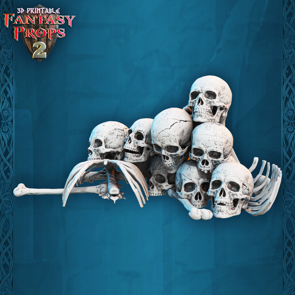 3D Printed STL Miniatures Fantasy Props 2 Dungeons Set 28 - 32mm War Gaming D&D (Online Only)