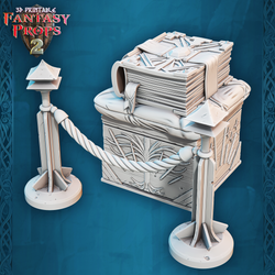 3D Printed STL Miniatures Fantasy Props 2 Museum Set 28 - 32mm War Gaming D&D (Online Only)