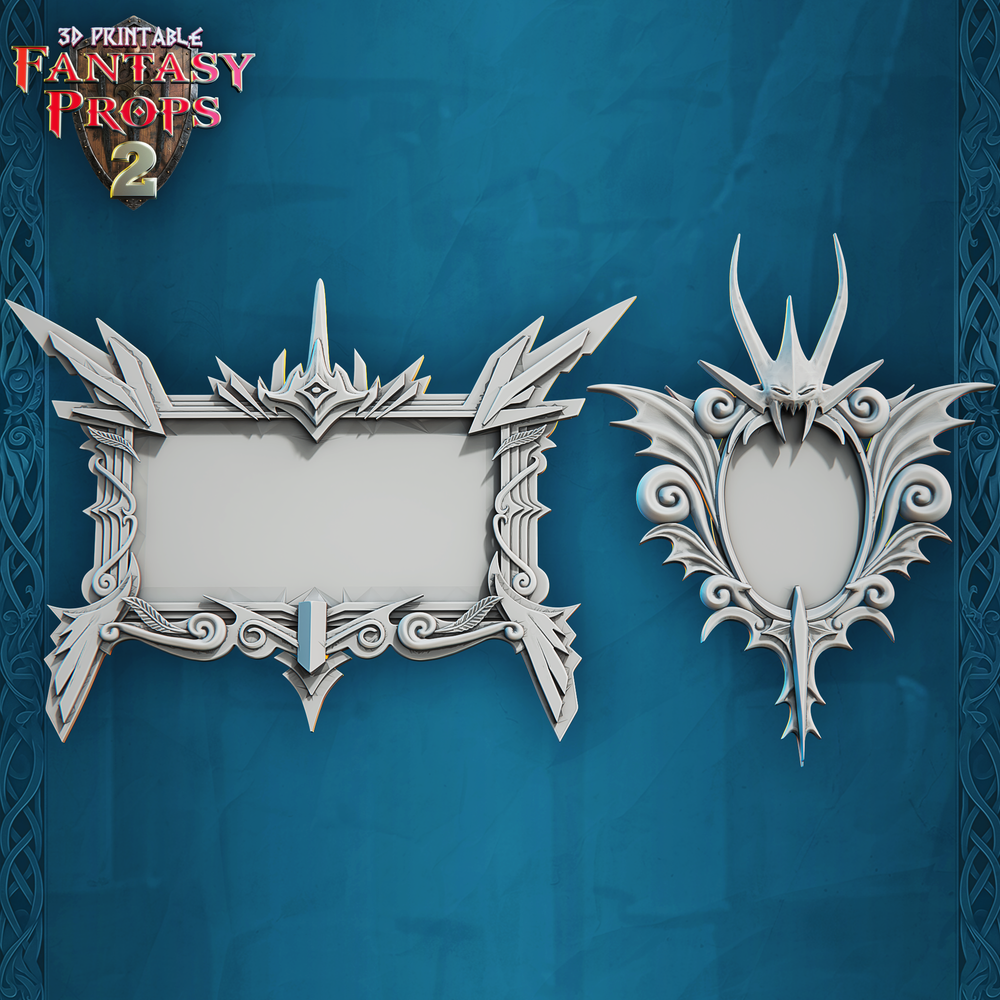 3D Printed STL Miniatures Fantasy Props 2 Museum Set 28 - 32mm War Gaming D&D (Online Only)