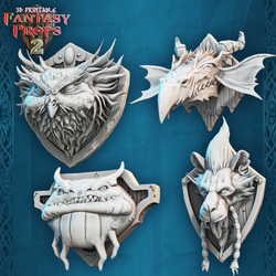 3D Printed STL Miniatures Fantasy Props 2 Museum Set 28 - 32mm War Gaming D&D (Online Only)
