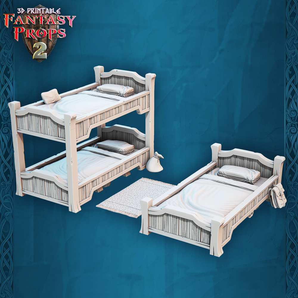 3D Printed STL Miniatures Fantasy Props 2 Tavern 28 - 32mm War Gaming D&D (Online Only)