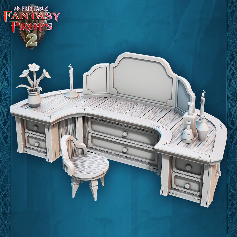 3D Printed STL Miniatures Fantasy Props 2 Tavern 28 - 32mm War Gaming D&D (Online Only)