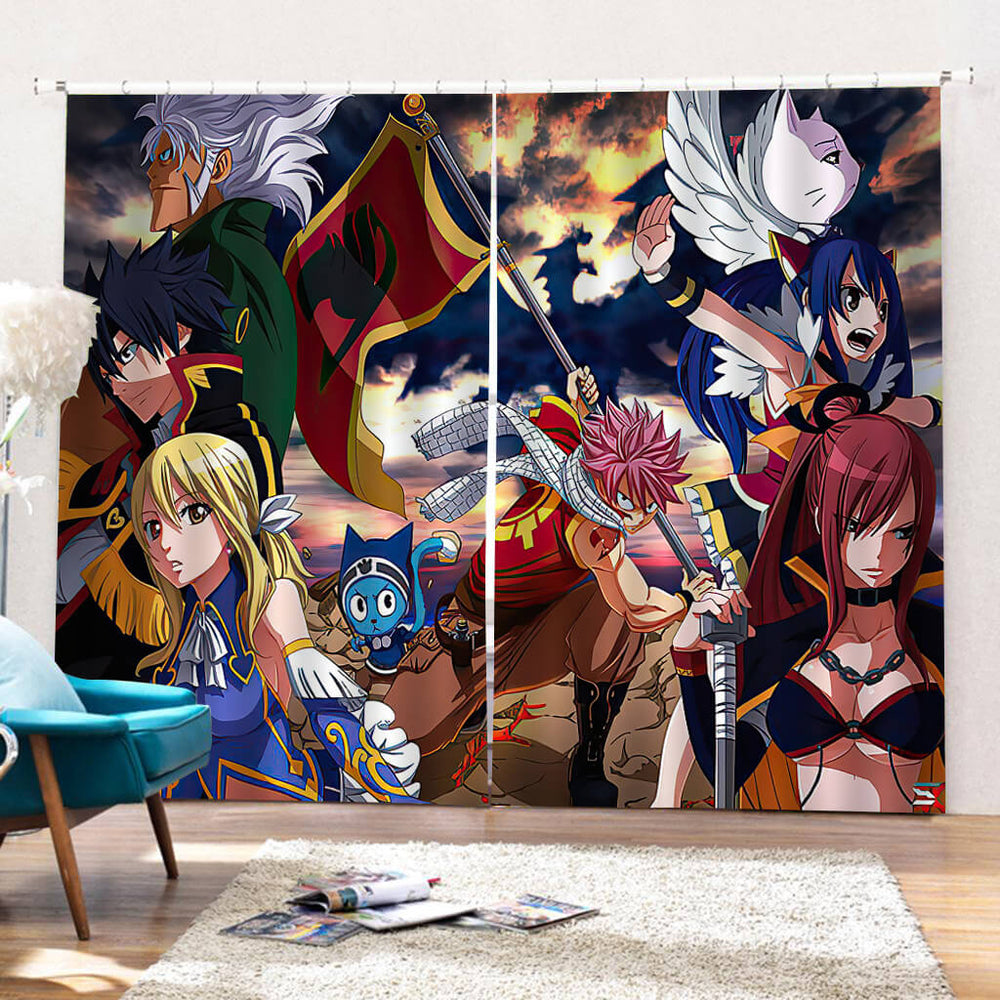 Fairy Tail Curtains Cosplay Blackout Window Drapes for Room Decoration (Online Order Only)