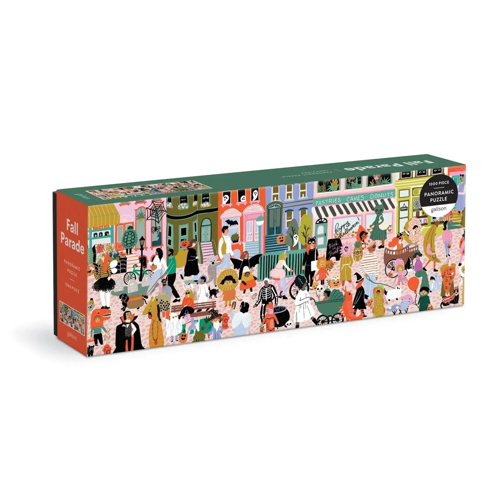 Fall Halloween Parade 1000 Piece Panoramic Jigsaw Puzzle Galison (ONLINE ORDER ONLY)