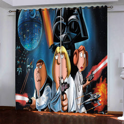 Family Guy Curtains Pattern Blackout Window Drapes (Online Order Only)