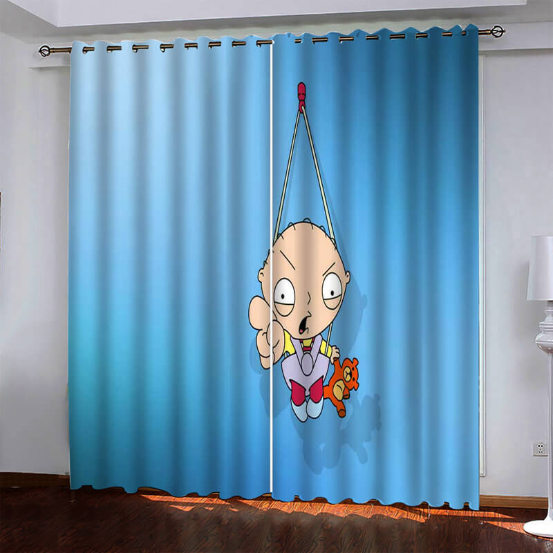 Family Guy Curtains Pattern Blackout Window Drapes (Online Order Only)