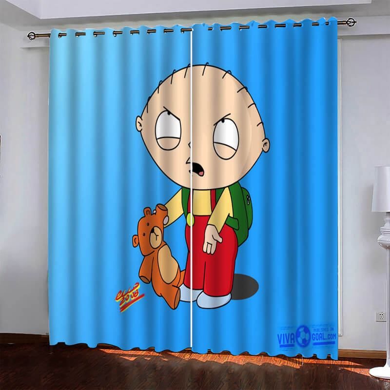 Family Guy Curtains Pattern Blackout Window Drapes (Online Order Only)