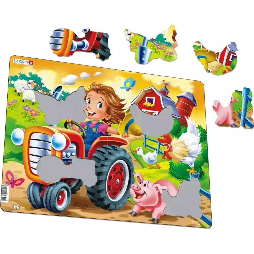 Farm Kid with Tractor 15 Piece Tray Jigsaw Puzzle Larsen (ONLINE ORDER ONLY)