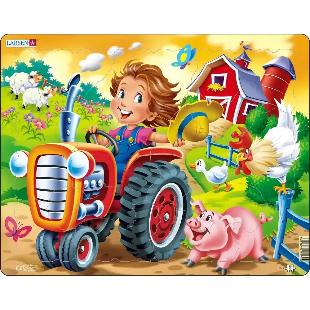 Farm Kid with Tractor 15 Piece Tray Jigsaw Puzzle Larsen (ONLINE ORDER ONLY)