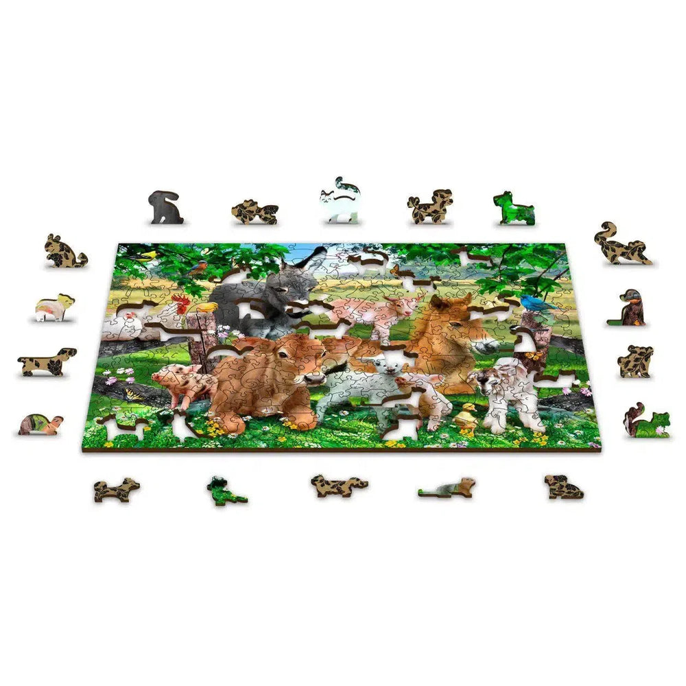 Farm Kindergarten 150 Piece Wood Jigsaw Puzzle Wooden City (ONLINE ORDER ONLY)