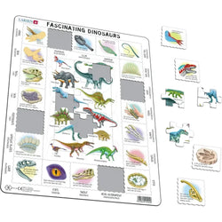 Fascinating Dinosaurs 35 Piece Tray Jigsaw Puzzle Larsen (ONLINE ORDER ONLY)