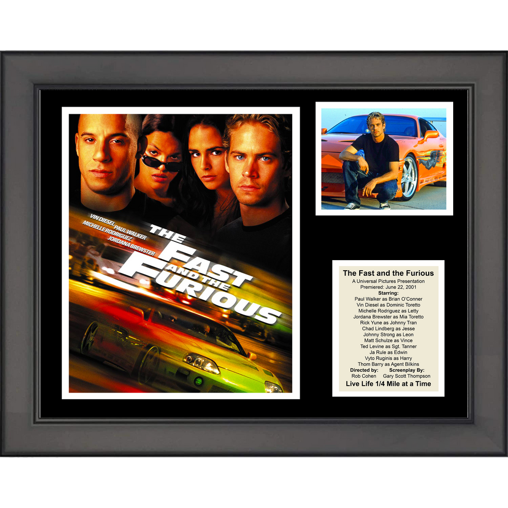 Framed The Fast and The Furious Movie 11"x14" Three Photo Collage (ONLINE ORDER ONLY)