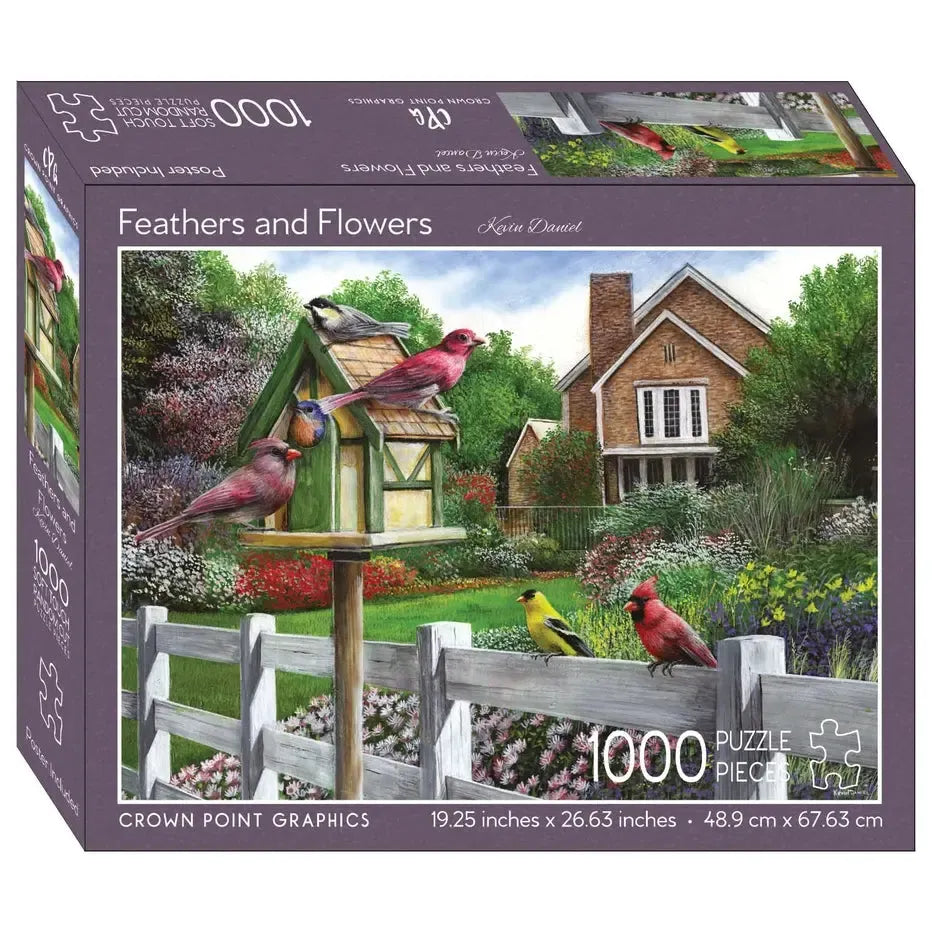Feathers & Flowers 1000 Piece Soft Touch Jigsaw Puzzle Crown Point (ONLINE ORDER ONLY)
