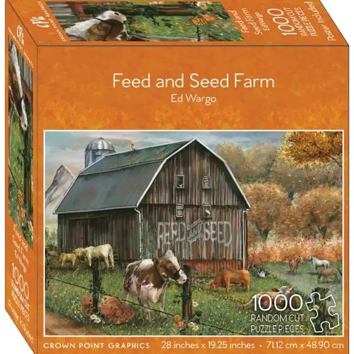 Feed & Seed Farm 1000 Piece Jigsaw Puzzle Crown Point (ONLINE ORDER ONLY)