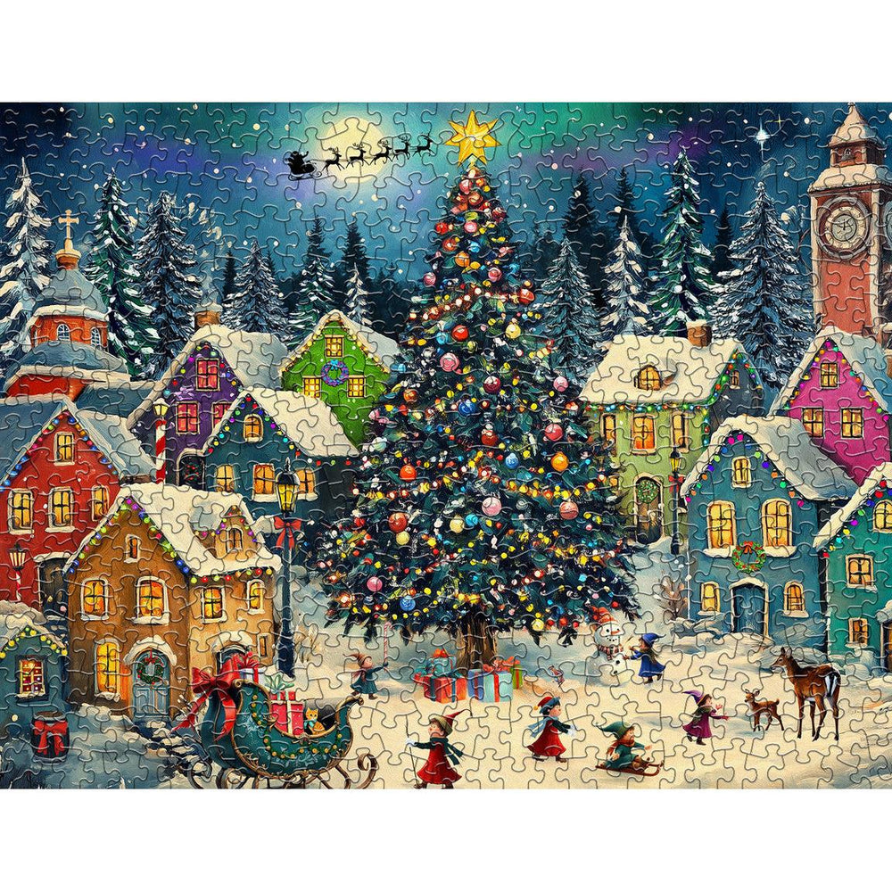 Festive Christmas Village 500 Piece Jigsaw Puzzle Springbok (ONLINE ORDER ONLY)