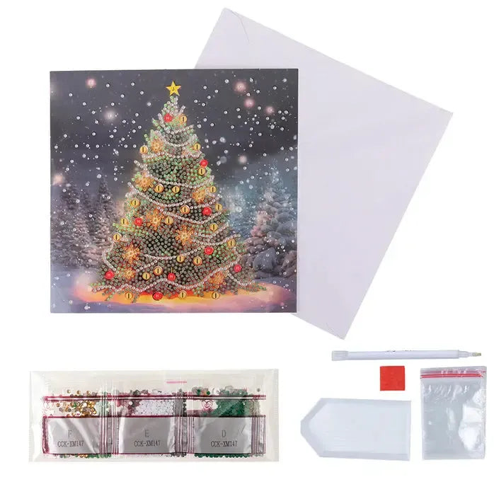 Festive Fir Crystal Art Card Kit Craft Buddy (ONLINE ORDER ONLY)