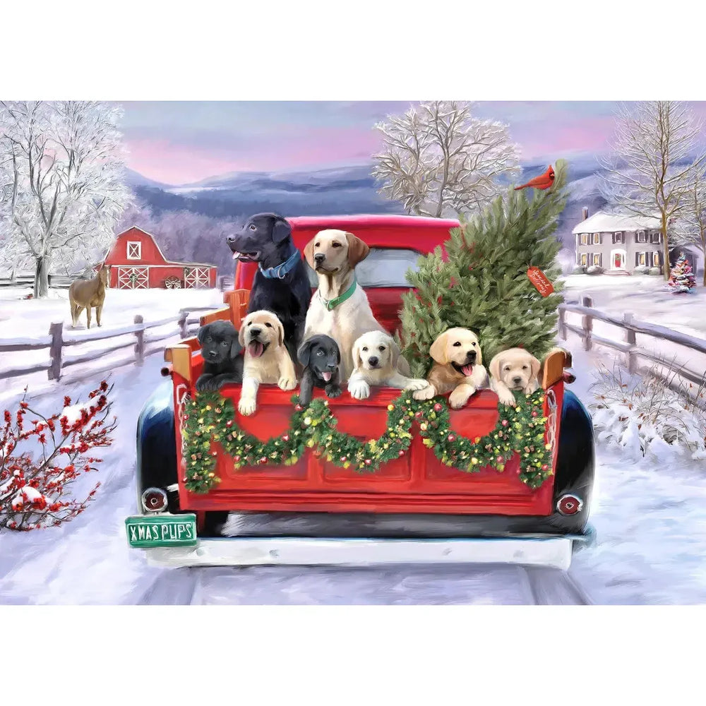 Festive Pups 1000 Piece Jigsaw Puzzle Peter Pauper (ONLINE ORDER ONLY)