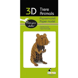 Field Hamster 3D Cardboard Model Kit Fridolin (ONLINE ORDER ONLY)
