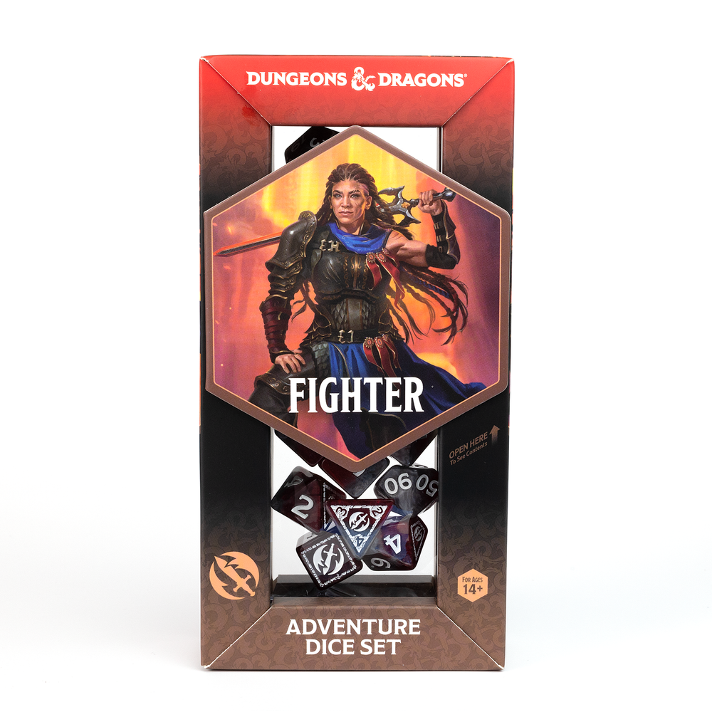 D&D Adventure Dice Set - Fighter Edition | Red 17pc Collection