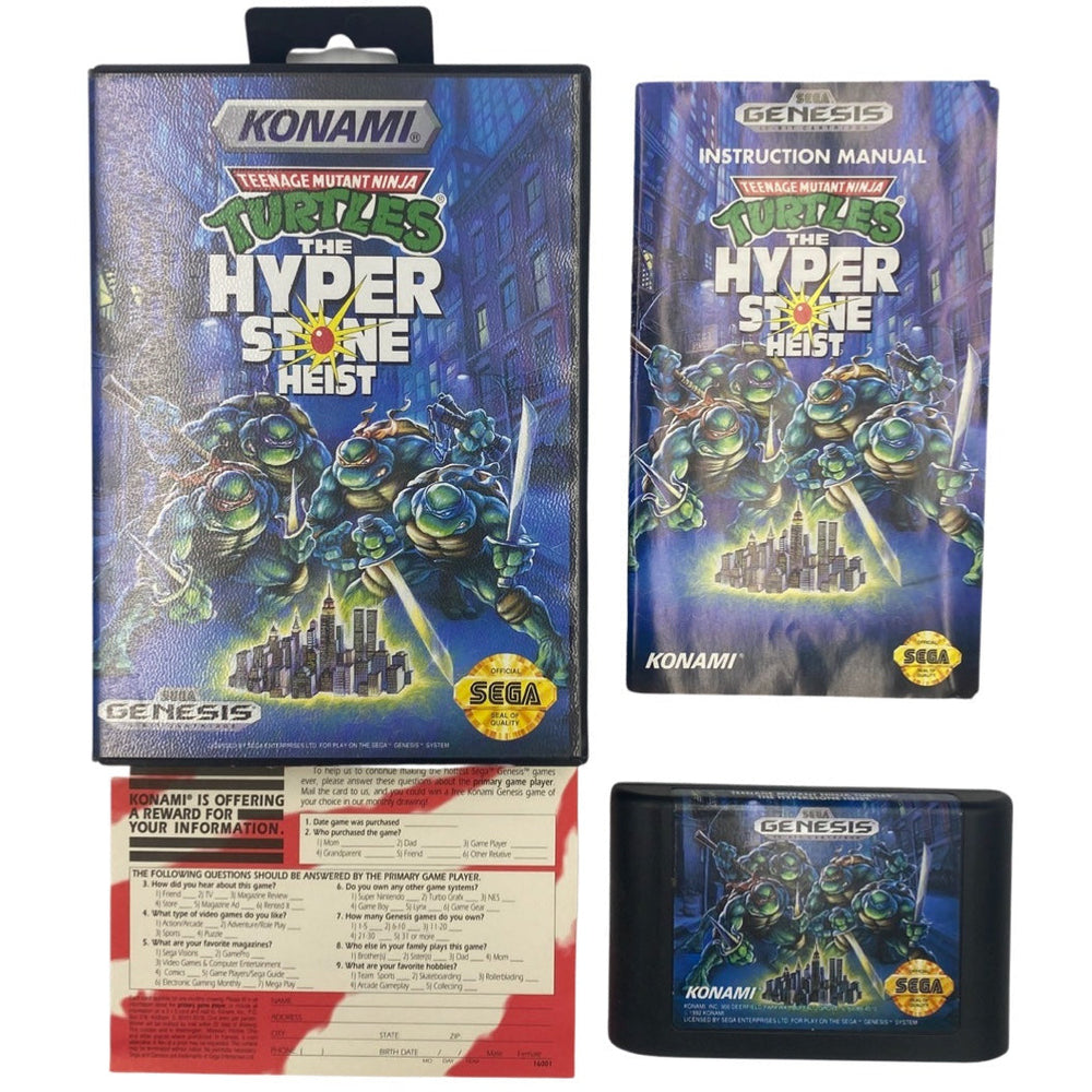 Teenage Mutant Ninja Turtles Hyperstone Heist TMNT - Sega Genesis CIB W/ REG (Online Order Only)
