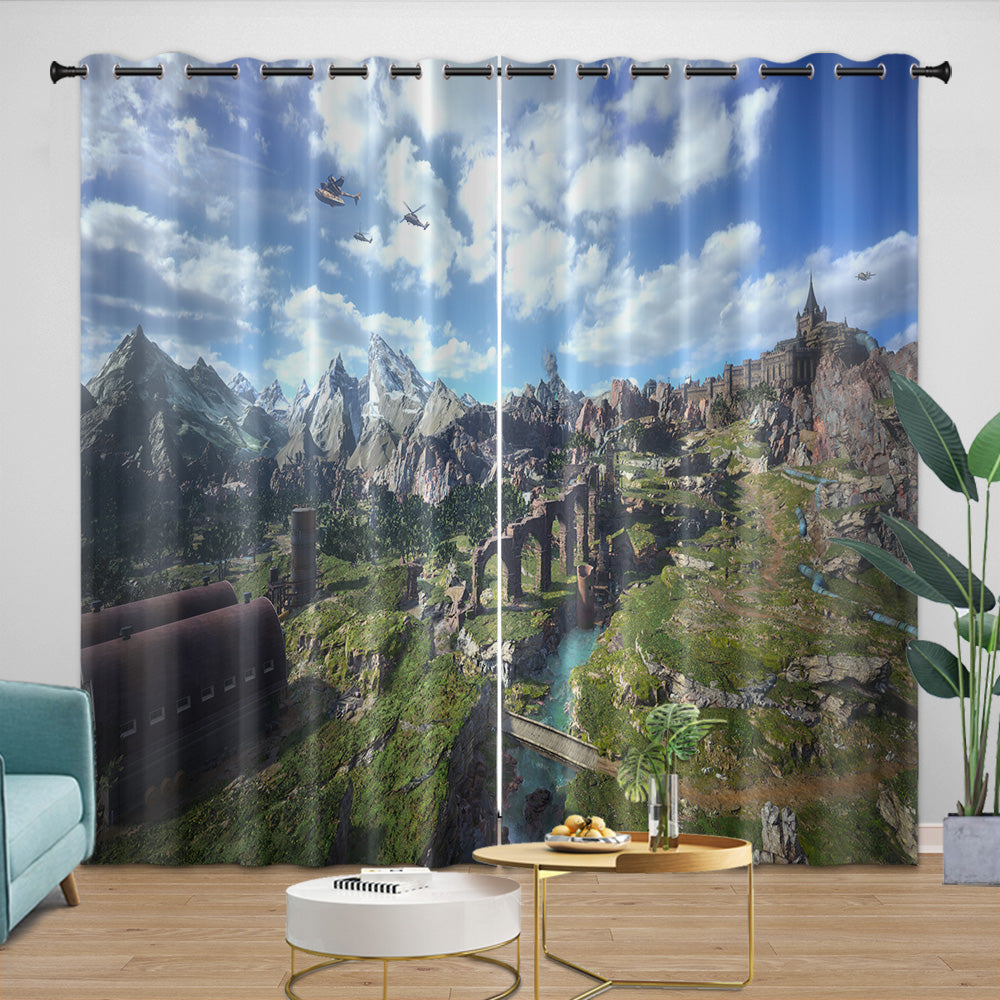 Final Fantasy Curtains Blackout Window Drapes Room Decoration (Online Order Only)