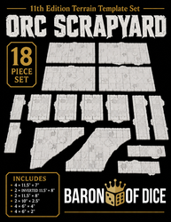 Orc Scrapyard Template Set | 11e Terrain Template Set | Shipping Excluded (ONLINE ORDER ONLY)