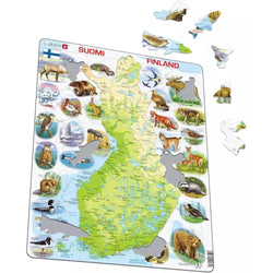 Finland Map & Animals 78 Piece Tray Jigsaw Puzzle Larsen (ONLINE ORDER ONLY)