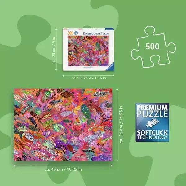 Fish in Fuchsia 500 Piece Jigsaw Puzzle Ravensburger (ONLINE ORDER ONLY)