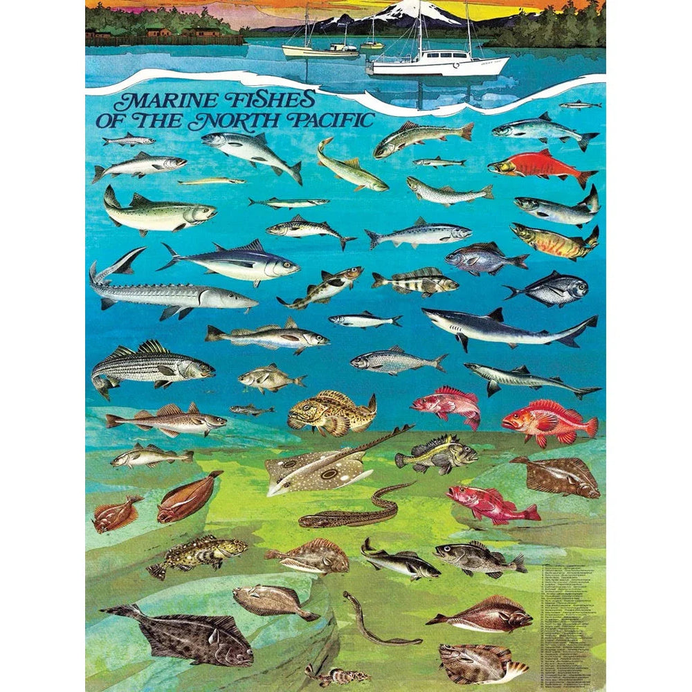 Fishes of the North Pacific 1000 Piece Jigsaw Puzzle NYPC (ONLINE ORDER ONLY)