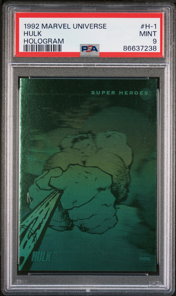 1992 MARVEL UNIVERSE HOLOGRAM HULK HOLOGRAM #H-1 - PSA 9 (Online Order Only)