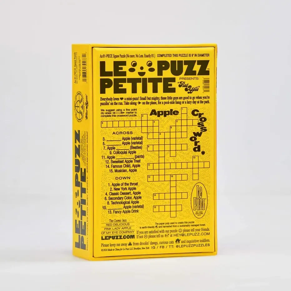 Flat Apple 81 Piece Round Jigsaw Puzzle Le Puzz (ONLINE ORDER ONLY)