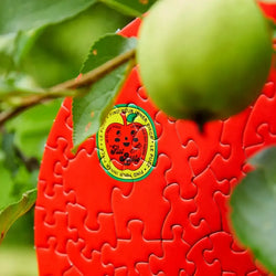 Flat Apple 81 Piece Round Jigsaw Puzzle Le Puzz (ONLINE ORDER ONLY)