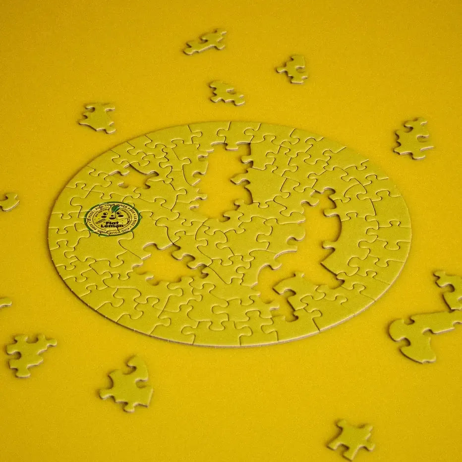 Flat Lemon 81 Piece Round Jigsaw Puzzle Le Puzz (ONLINE ORDER ONLY)