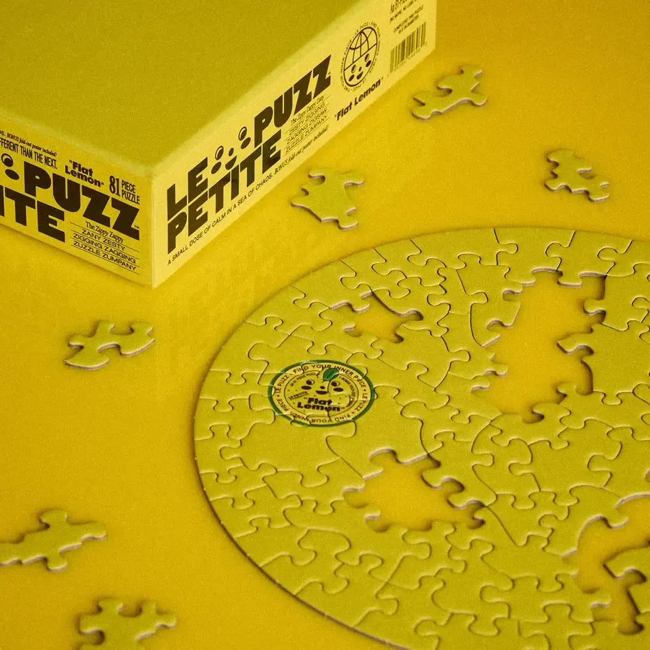 Flat Lemon 81 Piece Round Jigsaw Puzzle Le Puzz (ONLINE ORDER ONLY)